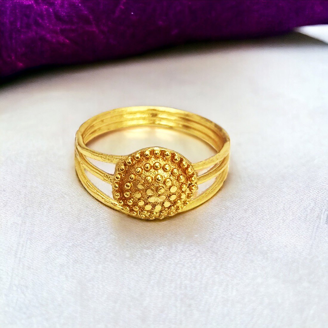 22k Gold Ring Beautiful Zircon Stone Studded Ladies Jewelry Select Size Ring  29 | eBay