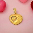 Gold Plated Designer Heart in Heart Pendant For Girls
