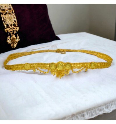Ethnic Gold Plated Traditional Lakshmi Hip Chain