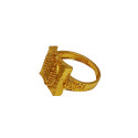 Elegant Square Design Gold Plated Gent's Finger Ring