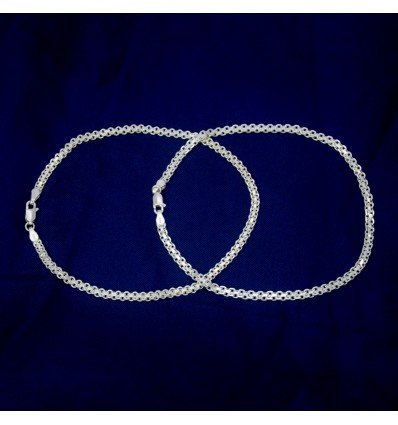 Stylish Silver Thick And Solid Link Chain Anklets With Lobster Hook
