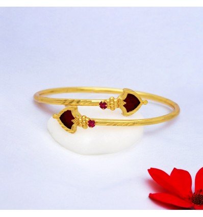 Traditional Gold Plated Open Palakka Bangle Bracelet