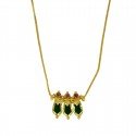 Elegant Gold Plated Green Nagapadam Pendant Necklace