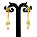 Stylish Gold Plated Floral Stud Drop Dangle Earrings