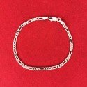 Silver Sachin Figaro Bracelet With Lobster Hook