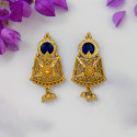 Kerala Design Gold Plated Round Enamel Ear Studs