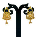 Kerala Design Gold Plated Round Enamel Ear Studs