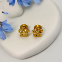 Pretty Gold Plated Floral Small Ear Studs