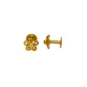 Pretty Gold Plated Floral Small Ear Studs