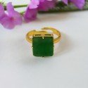 Stunning Gold Plated Synthetic Stone Finger Ring