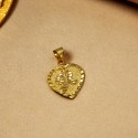 Elegant Gold Plated Alphabet Heart Pendant