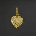 Micro Gold Plated Heart Shape Alphabet Pendant