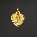 Micro Gold Plated Heart Shape Alphabet Pendant
