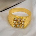 Premium Gold Plated Gent's AD Stone Finger Ring