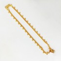 Elegant Gold Plated Bead Link Chain Anklets