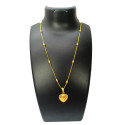 Gold Plated Delicate Chain With Small Intricate Heart Pendant