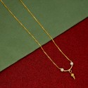 Elegant Gold Plated Box Chain Two-Tone Balls Pendant Necklace