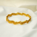 Stylish Gold Plated Zigzag Spring Design Bangle