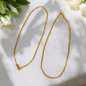 Elegant Gold Plated Thin Snake Chain Anklets