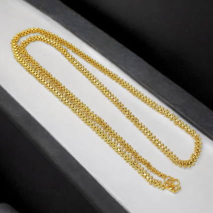 Trendy Designer Gold Plated Rava Chain