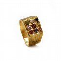 Gold plated Gent's Navaratna Finger Ring