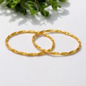 Elegant Gold Plated Twisted Bangles