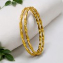 Elegant Gold Plated Twisted Bangles