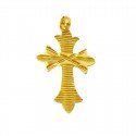 Unisex Gold Plated Designer Cross Pendant