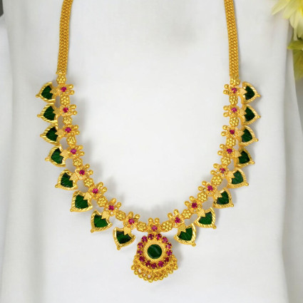 One Gram Gold Plated Kerala Palakka Necklace