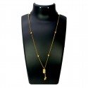 Elegant Gold Plated Stone Cylindrical Stone Pendant Chain