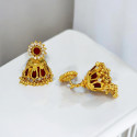 Kerala Bridal Nagapadam Jhumka Earrings with Stones