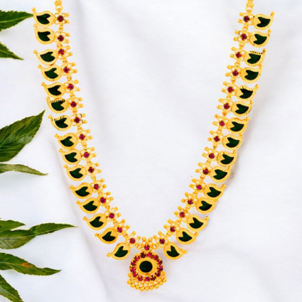 Kerala Traditional One Gram Palakka Necklace