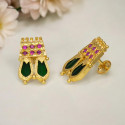 Premium Gold Plated Double Nagapadam Ear Studs