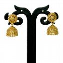 Classy Bead Hanging Gold Plated Medium Sized Jhumka