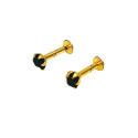 Gold Plated Stone Kids stud Second Stud Nose stud