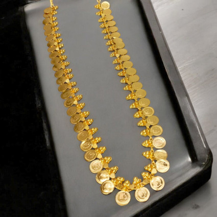 Ethnic Gold Plated Head Kasu Long Chain