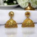 Gold Plated Ethnic Coin/Kasu Umbrella Jumkas Earrings