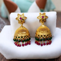 Multi-colour Beads Hanging Filigree Jhumka Earrings