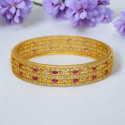 Mesmerizing Premium Fashion Ruby CZ Stone Bangle