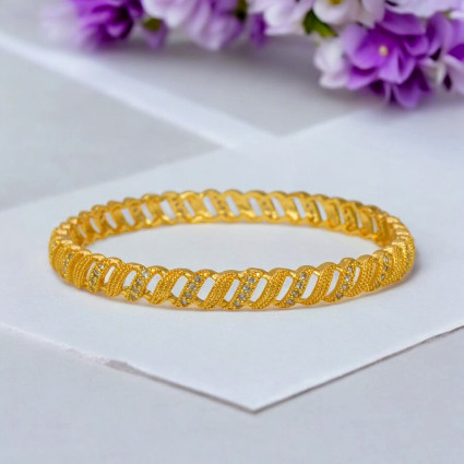 American Diamond Paving Designer Bangle