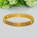 Beautiful Gold Plated Ruby CZ Stone Bangle