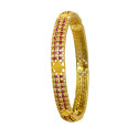 Beautiful Gold Plated Ruby CZ Stone Bangle