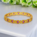 Elegant Rectangle Ruby Stone Bangle