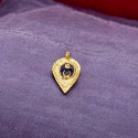 Small Blue Enamel Gold Plated Muslim Thali Pendant