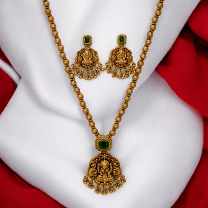 Ethnic Antique Lakshmi Ball Chain Necklace Set