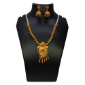 Stylish Antique Mango Pendant Ball Chain Necklace Set