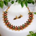 Elegant Multi-Colour Antique Peacock Necklace Set