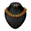 Elegant Multi-Colour Antique Peacock Necklace Set