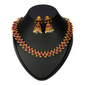 Elegant Fashion Antique Mango Necklace And Jhumka Set