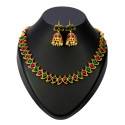 Elegant Fashion Antique Mango Necklace And Jhumka Set